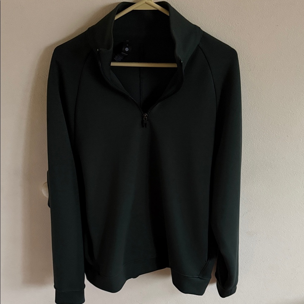 lululemon athletica Dark Green Zip Up Sweater